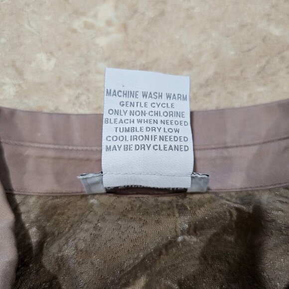 Women's SOFT SURROUNDINGS Paisley Blouse Tan Semi Sheer Style 27364 Size Large - Picture 6 of 8